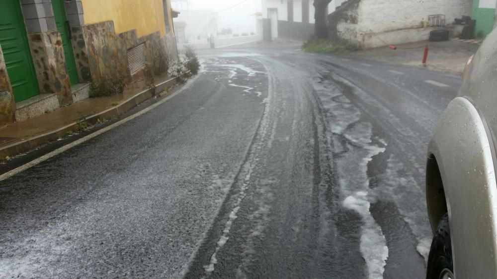 Así nevó en 2016 en la cumbre de Gran Canaria.