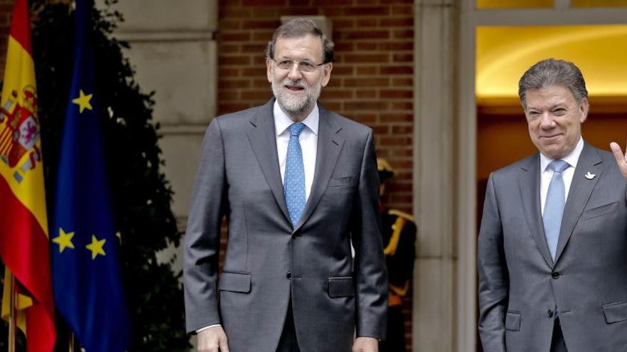 Rajoy y Santos en el Palacio de La Moncloa.