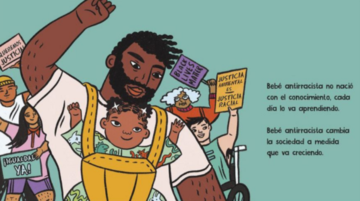 Una ilustración del libro 'Bebé antirracista'.