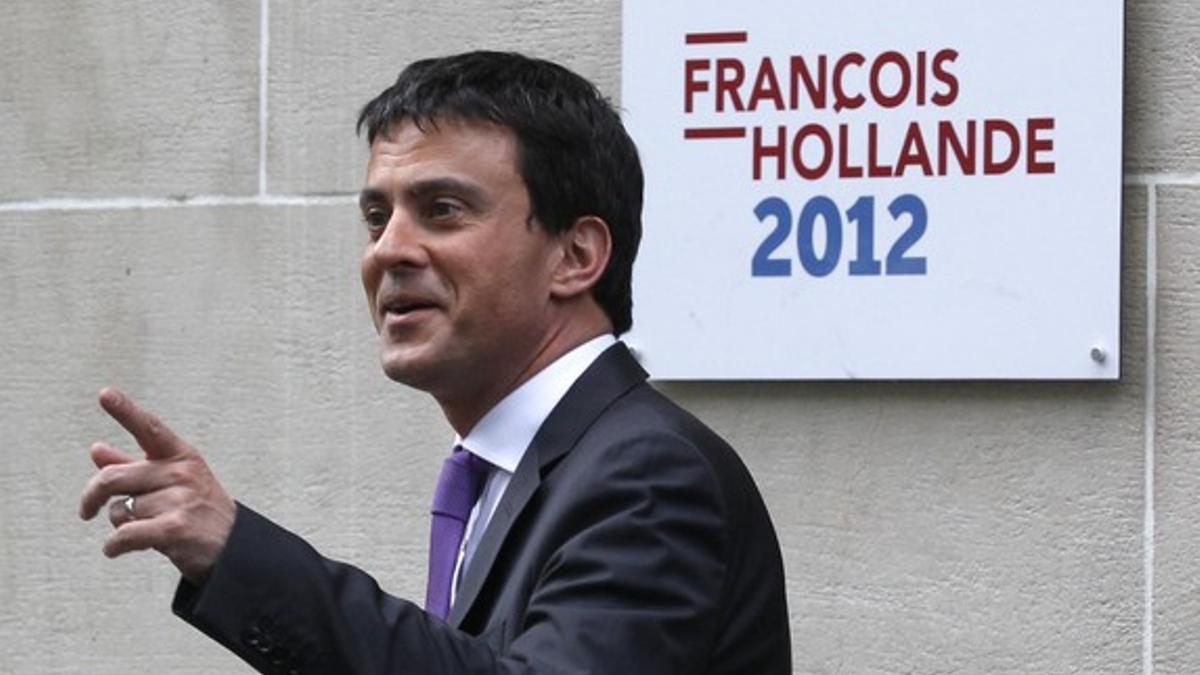 Manuel Valls, en París el día siguiente de la victoria electoral de Hollande.