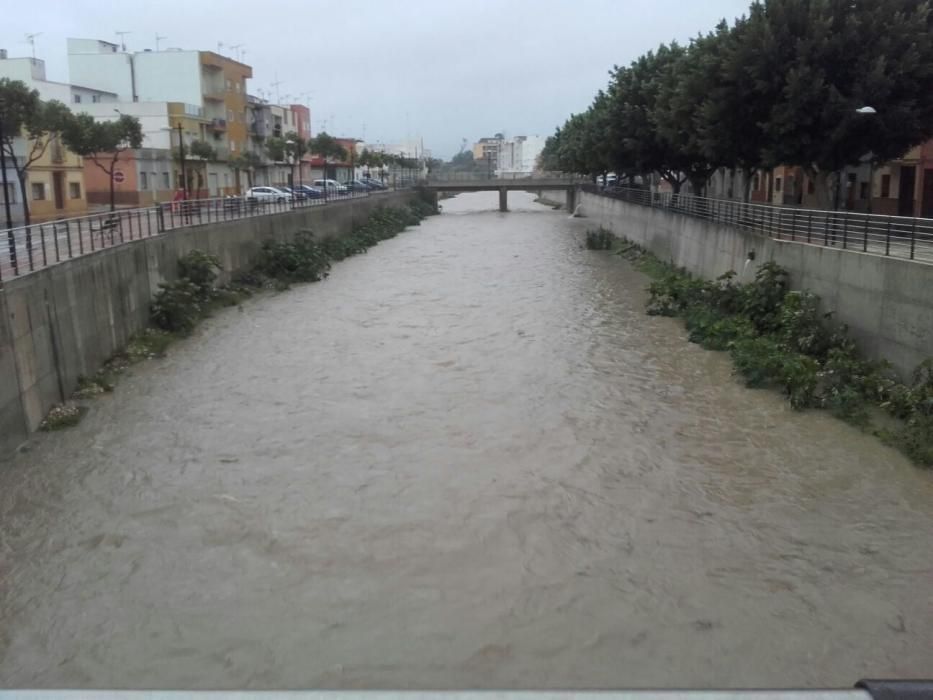 La crecida del río Girona en El Verger.