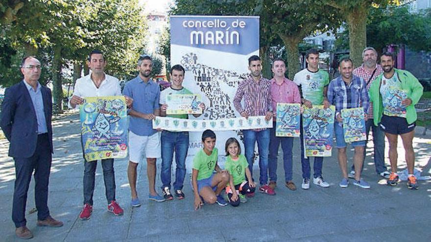 Presentación de la carrera, ayer, en la Alameda de Marín. // S.A.