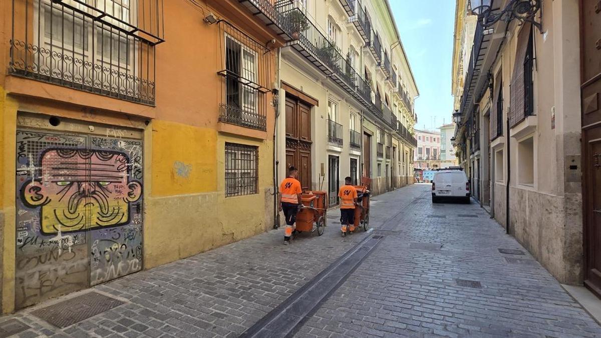 Aspecto general de la calle Rei en Jaume de València