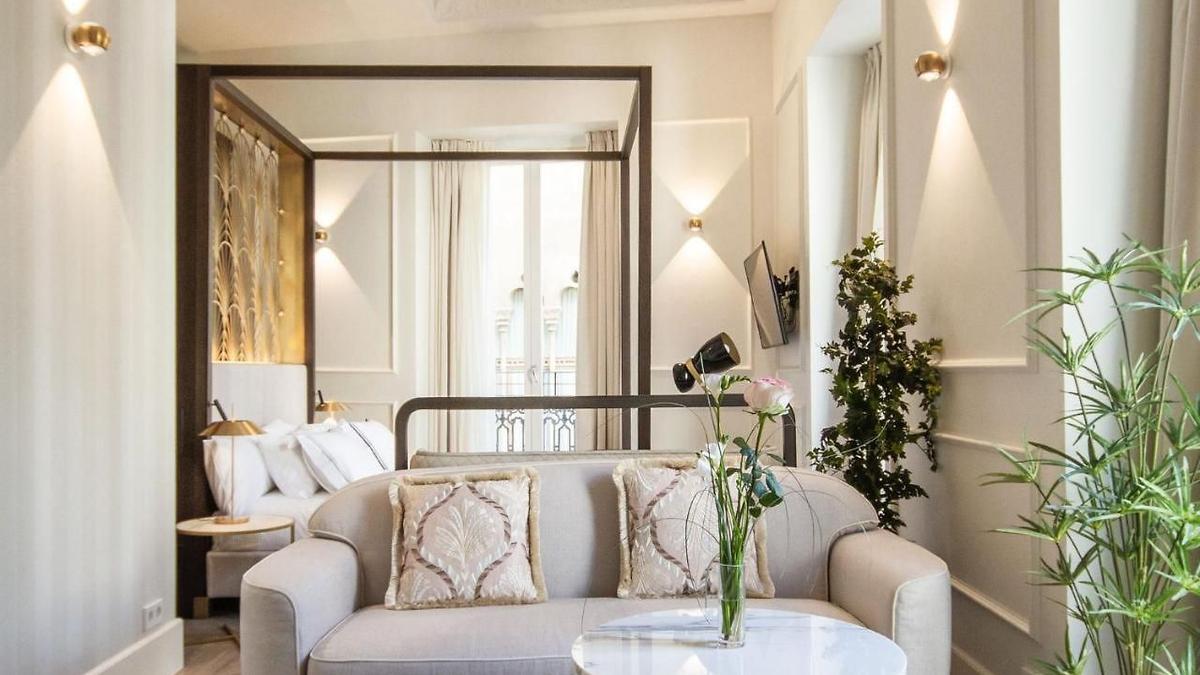 Suite Junior en el hotel Palacio Vallier de València, el 5 estrellas lujo donde durmieron Penélope Cruz, Javier Bardem y Cate Blanchett.