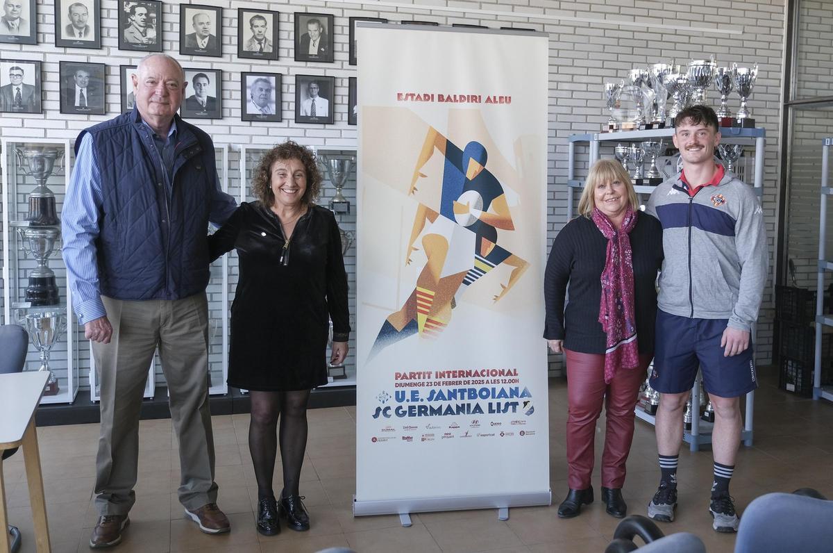 El equipo alemán y la UE Santboiana entrelanzan su relación con este duelo internacional