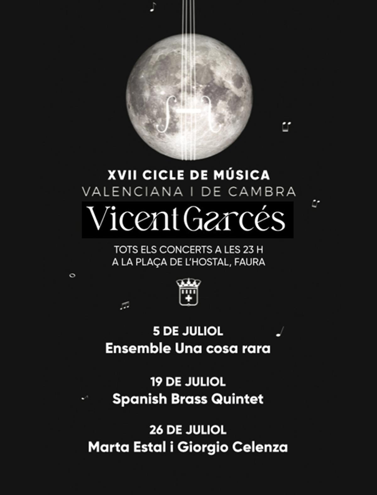 Cartel anunciador del ciclo musical.