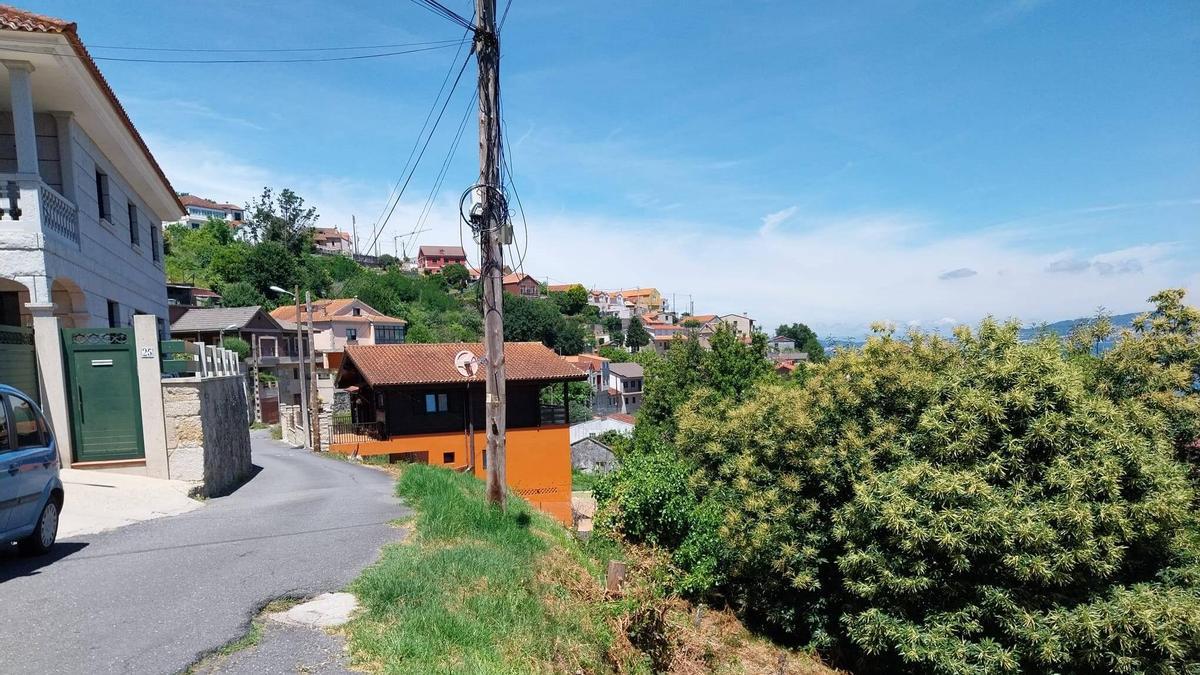 El tramo del vial de A Carrasqueira que es necesario estabilizar.