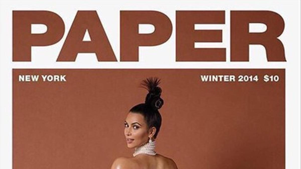 Kim Kardashian presume de trasero XL en la portada de 'Paper Magazine'