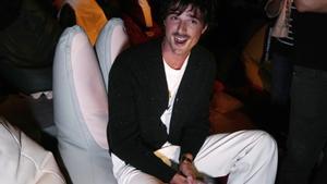 FILE - Actor Jacob Elordi sports a mustache at the Bottega Veneta Spring Summer 2025 fashion show in Milan, Italy, on Sept. 21, 2024. (AP Photo/Luca Bruno, File). FILE PHOTO