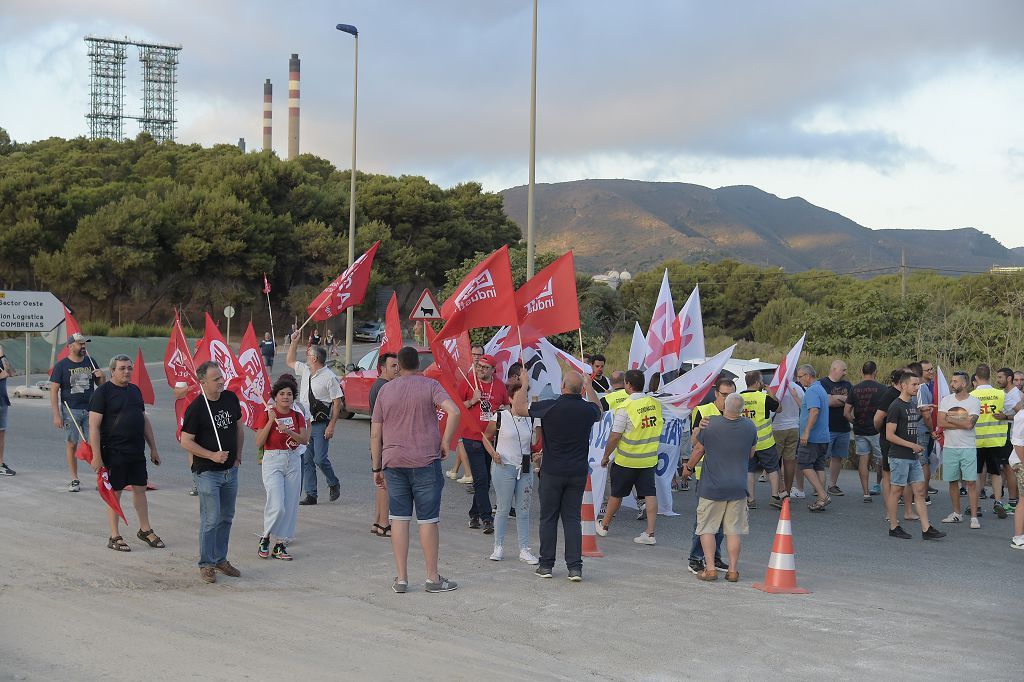 Huelga de los trabajadores de Repsol en Cartagena