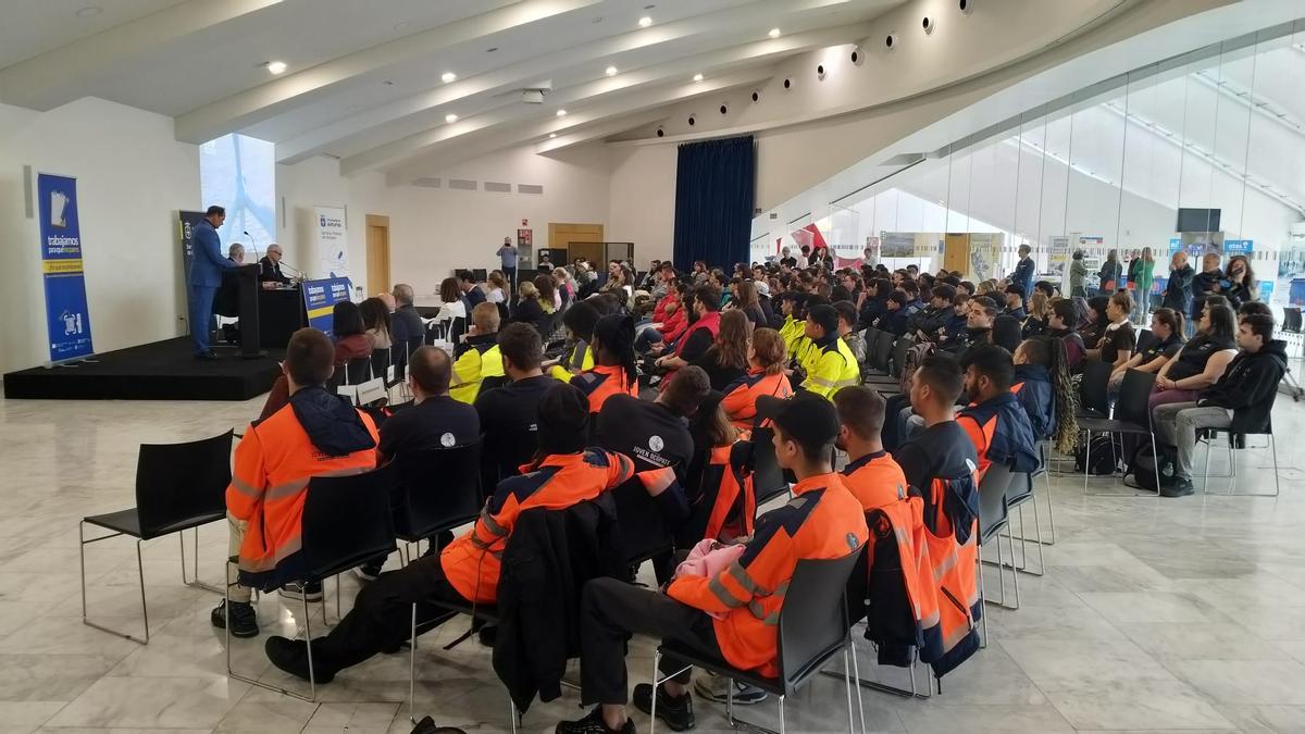 Asistentes a la jornada sobre empleo organizada por el Sepepa y celebrada este martes en el Palacio de Congresos de Oviedo.