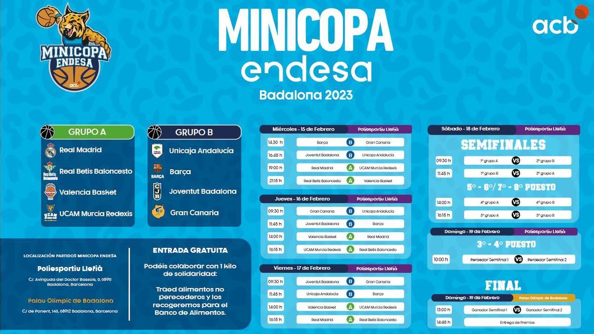 El calendario de la Minicopa Endesa