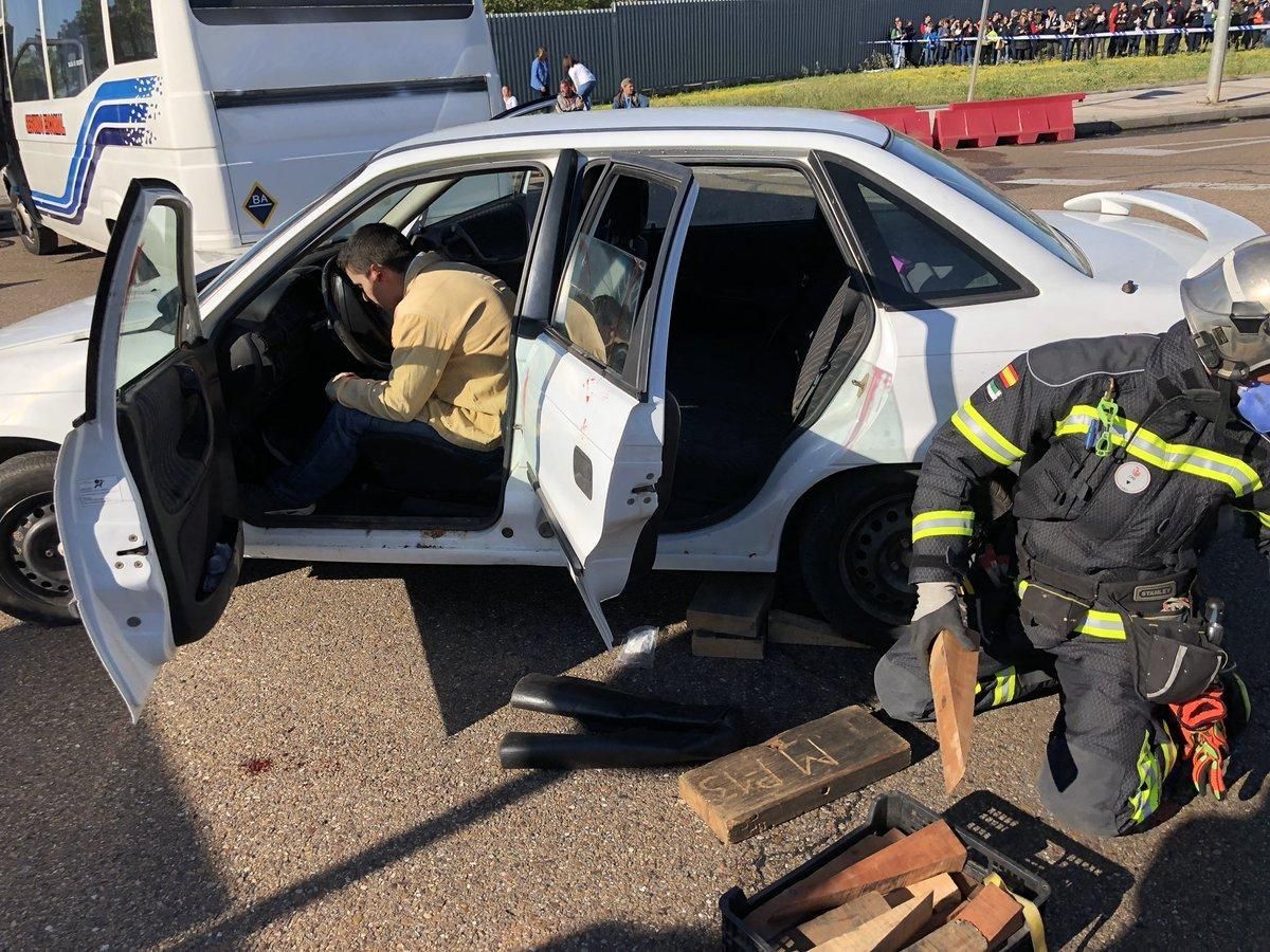 Simulacro de accidente radiológico transfronterizo en Badajoz