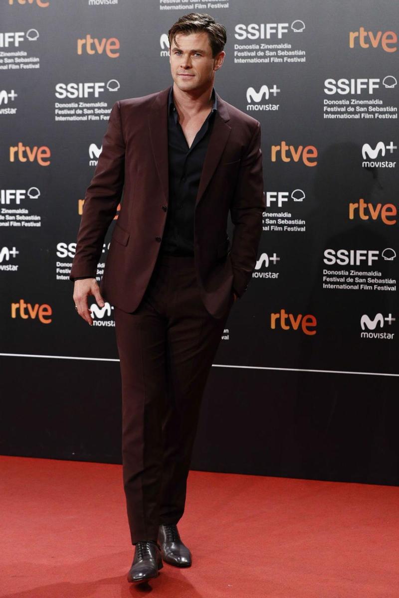 Chris Hemsworth en la alfombra roja de clausura del Festival de cine de San Sebastián