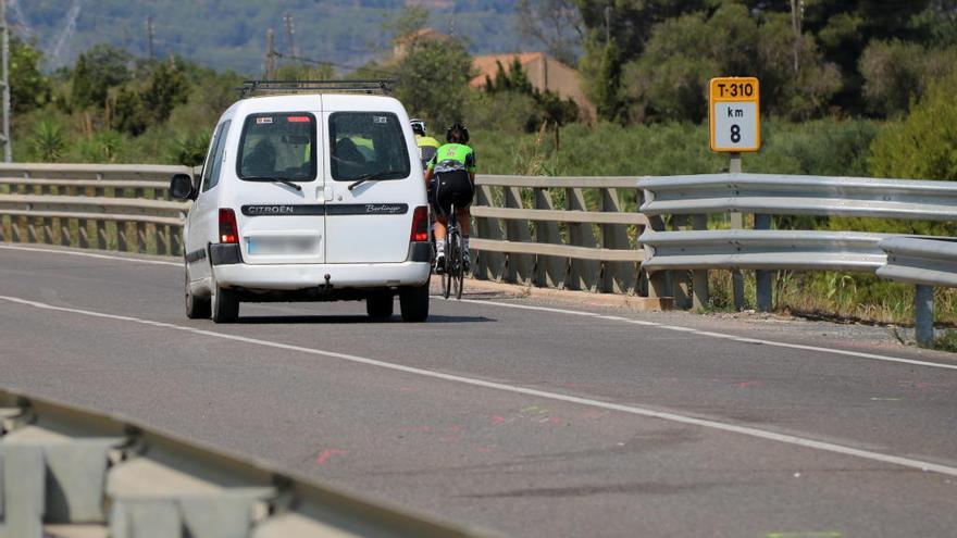 El punt quilomètric 8 de la T-310 entre Riudoms i Montbrió