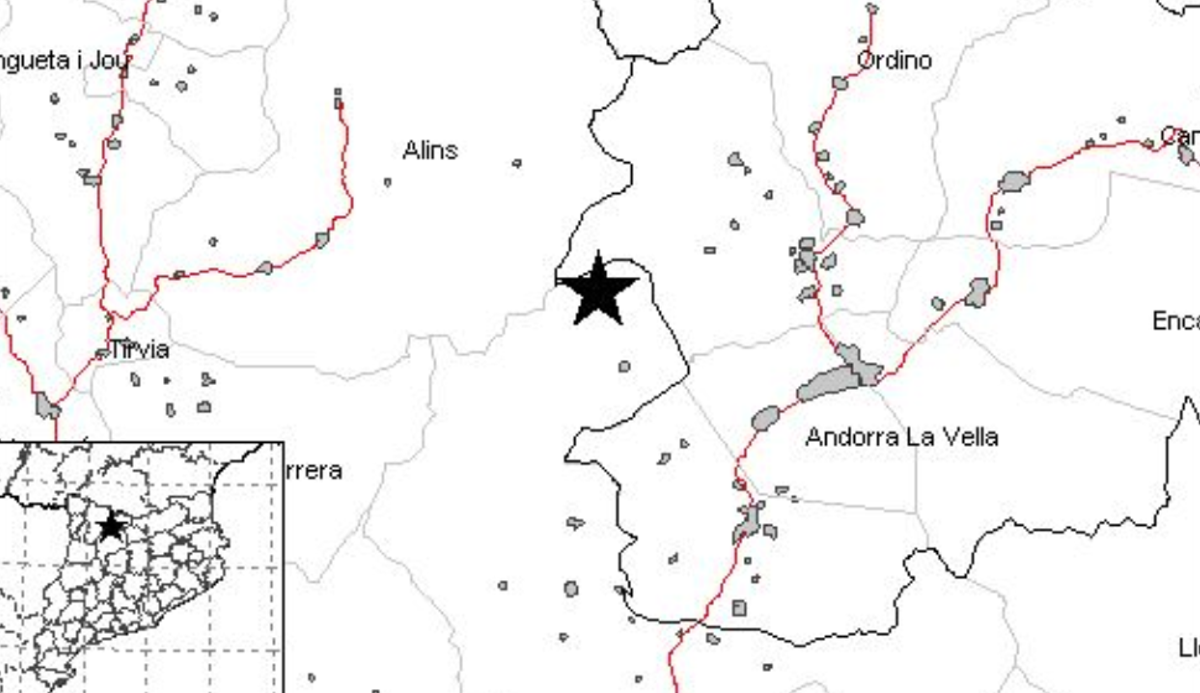 Un terratrèmol de 3,8 se sent a Andorra i l’Alt Urgell Un terratrèmol de 3,8 se sent a Andorra i l’Alt Urgell