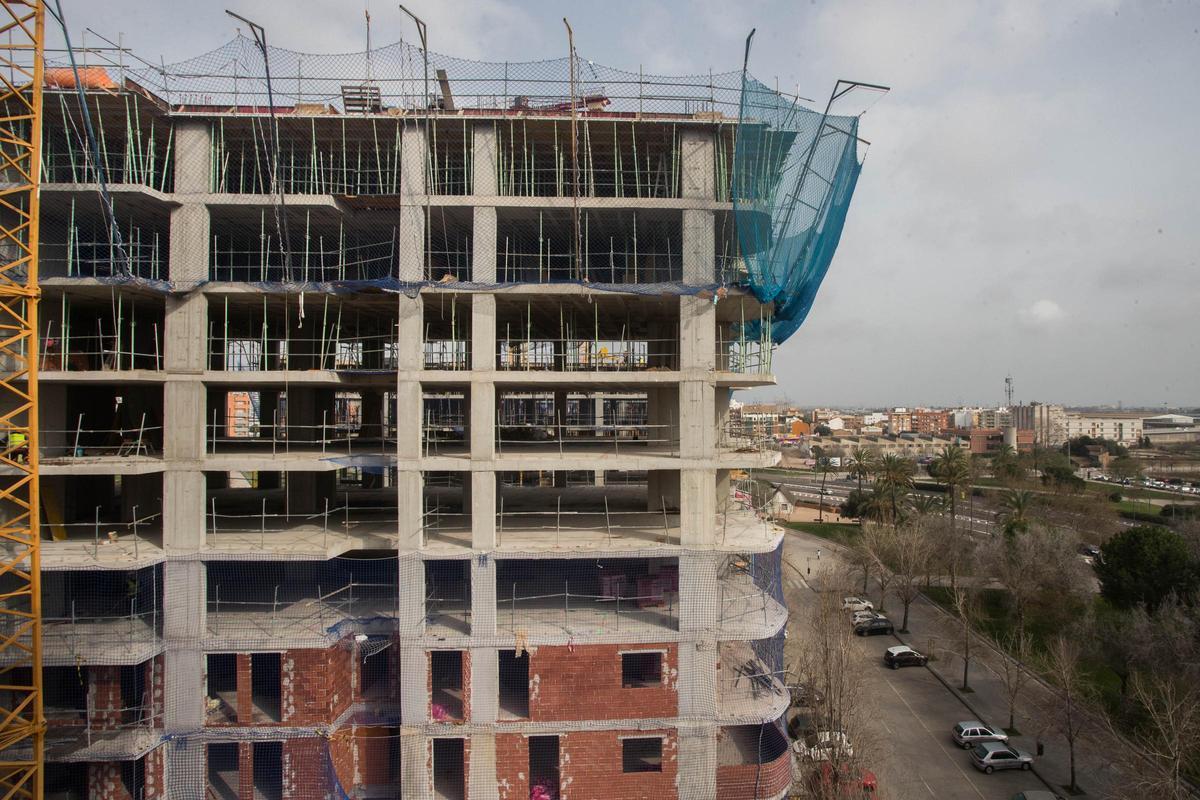 Construcción de viviendas en el PAI de Malilla.