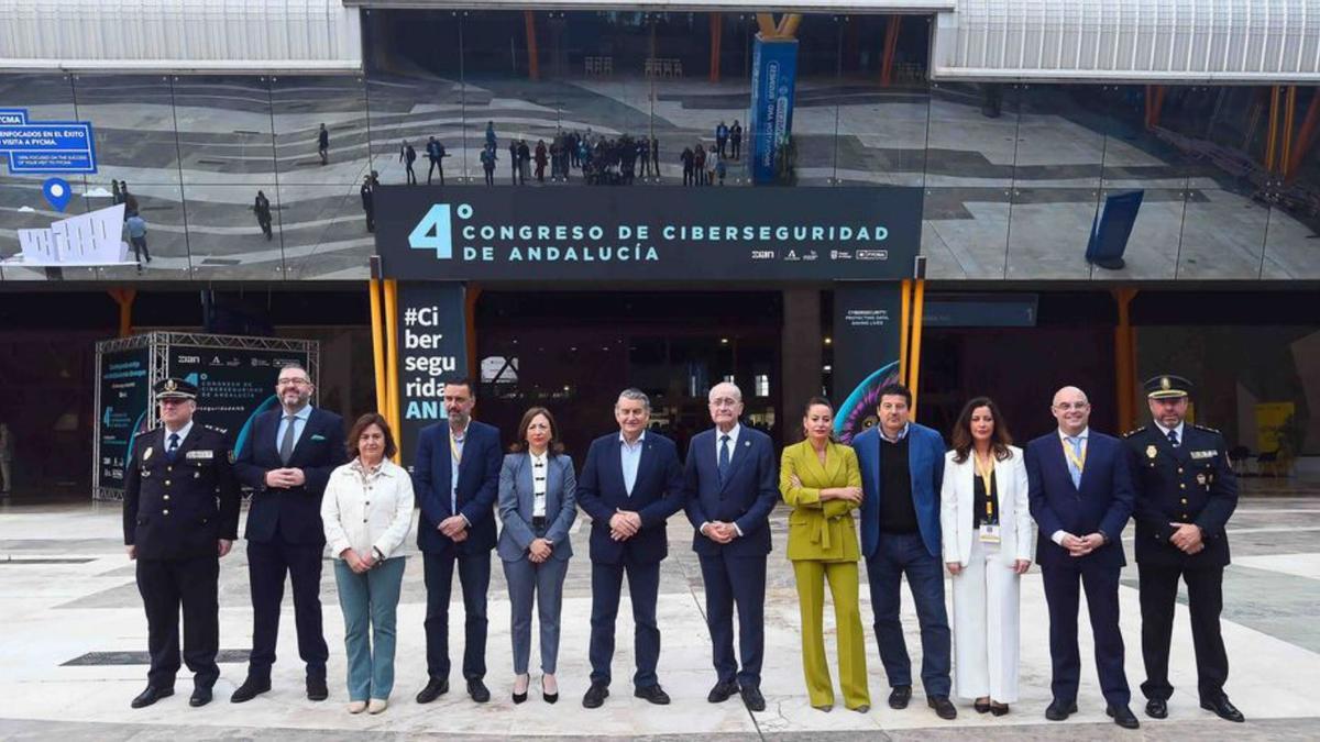 Autoridades, en la primera jornada del Congreso de Ciberseguridad.
