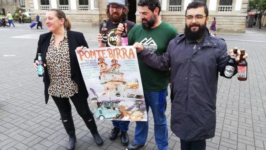 Presentación, esta mañana, de Pontebirra, que se celebrará el próximo fin de semana en plaza de España