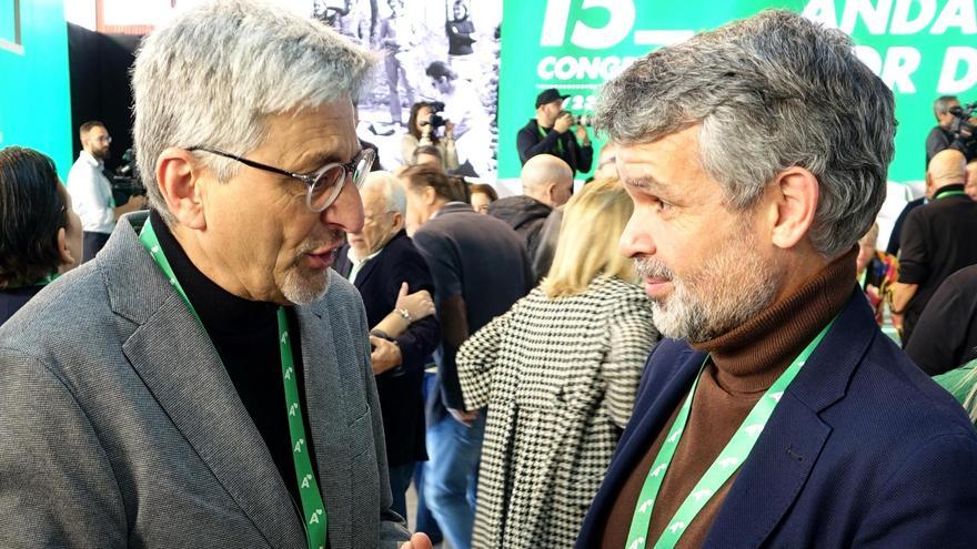 Josele Aguilar y Pepe Bernal, en el Congreso Regional del PSOE.