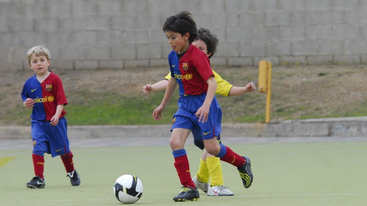 Eric Garcia durante su primer año en la Escola Barça