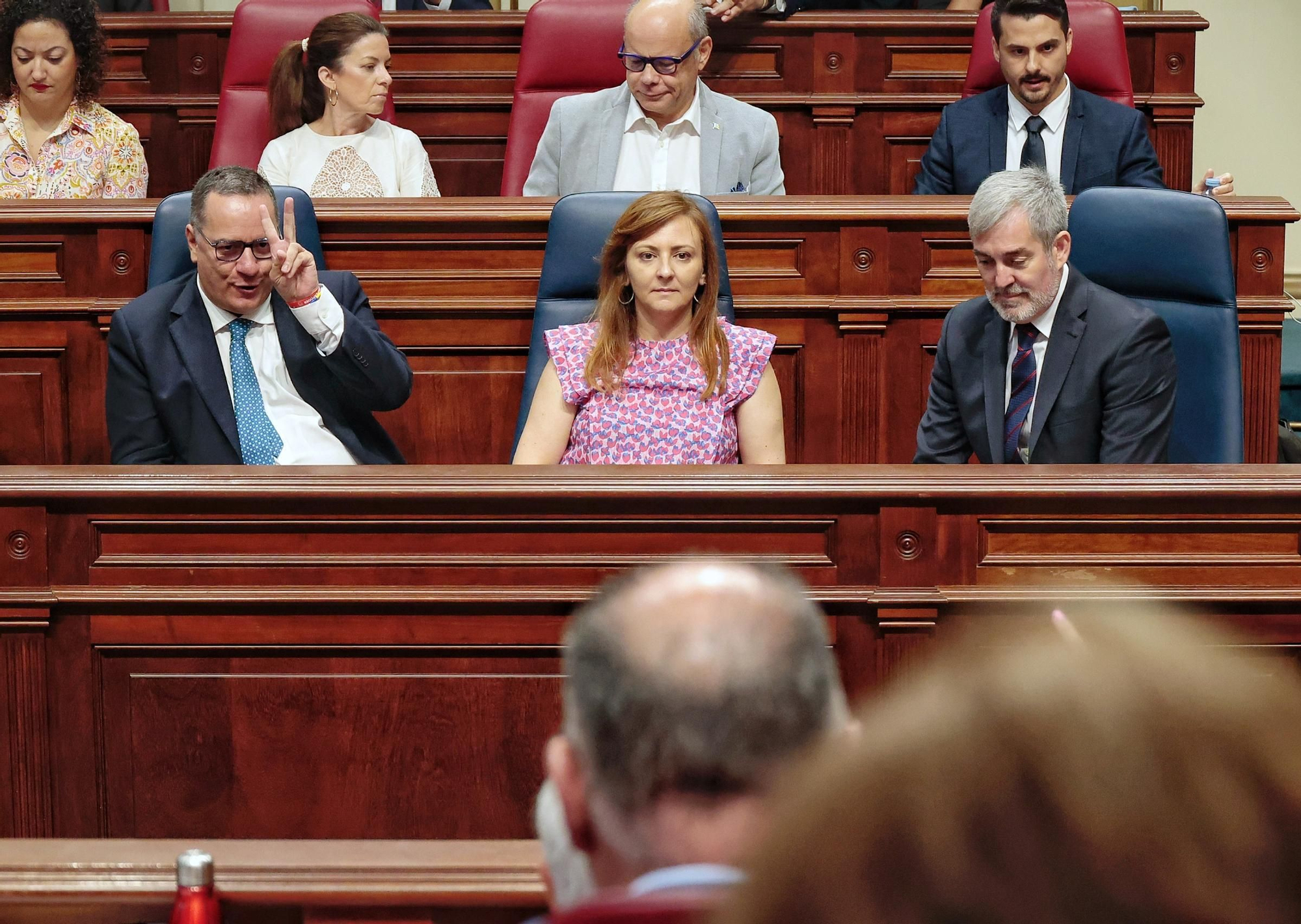 Sesión de control en el Parlamento de Canarias este miércoles 23 de julio de 2024.