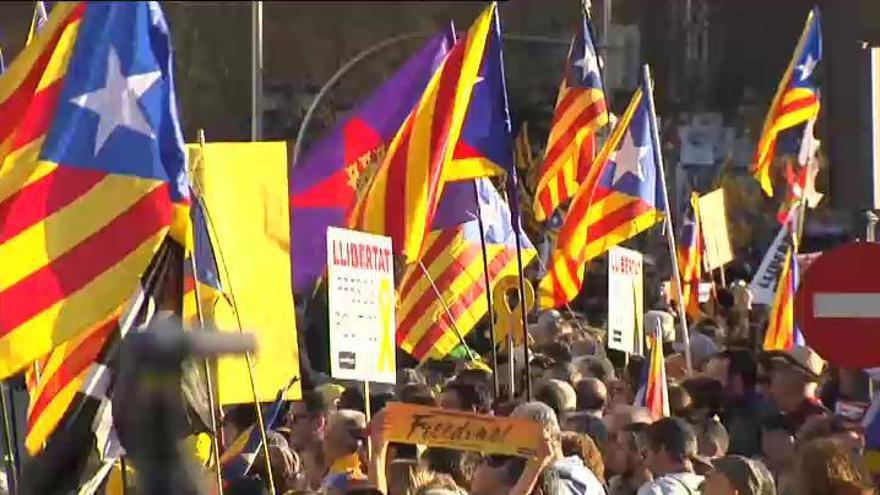Manifestación en Madrid contra el juicio del 'procés'
