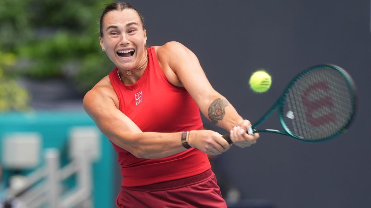 Sabalenka, durante el partido
