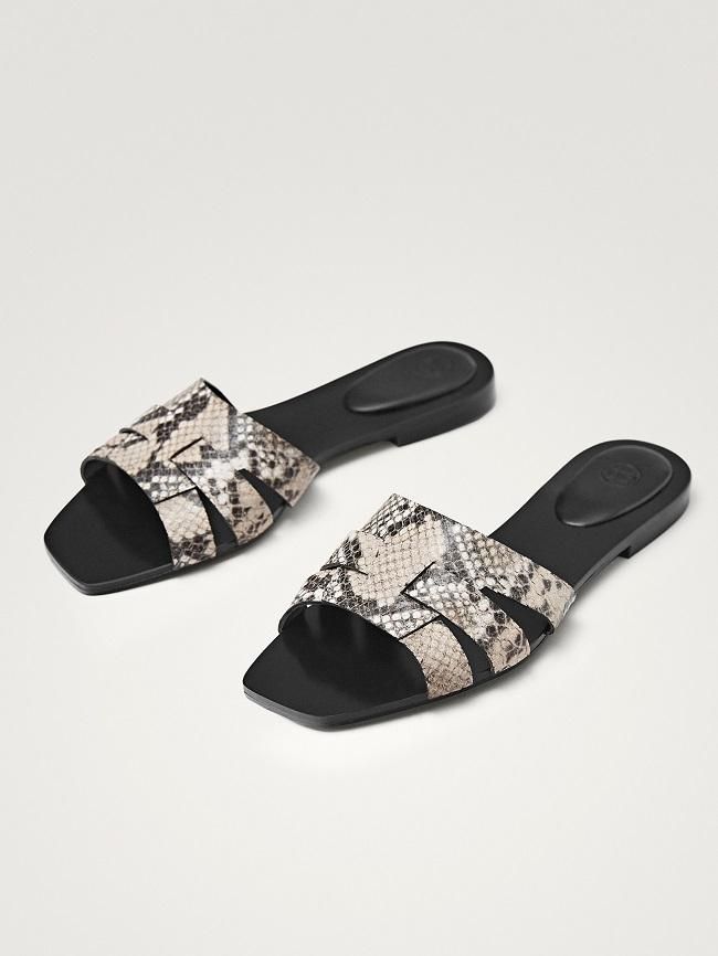 Las palas planas con 'animal print', de Massimo Dutti