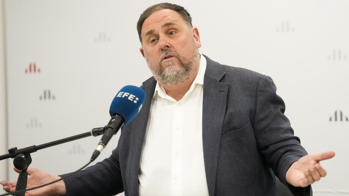 El líder de ERC, Oriol Junqueras, en su entrevista con EFE.