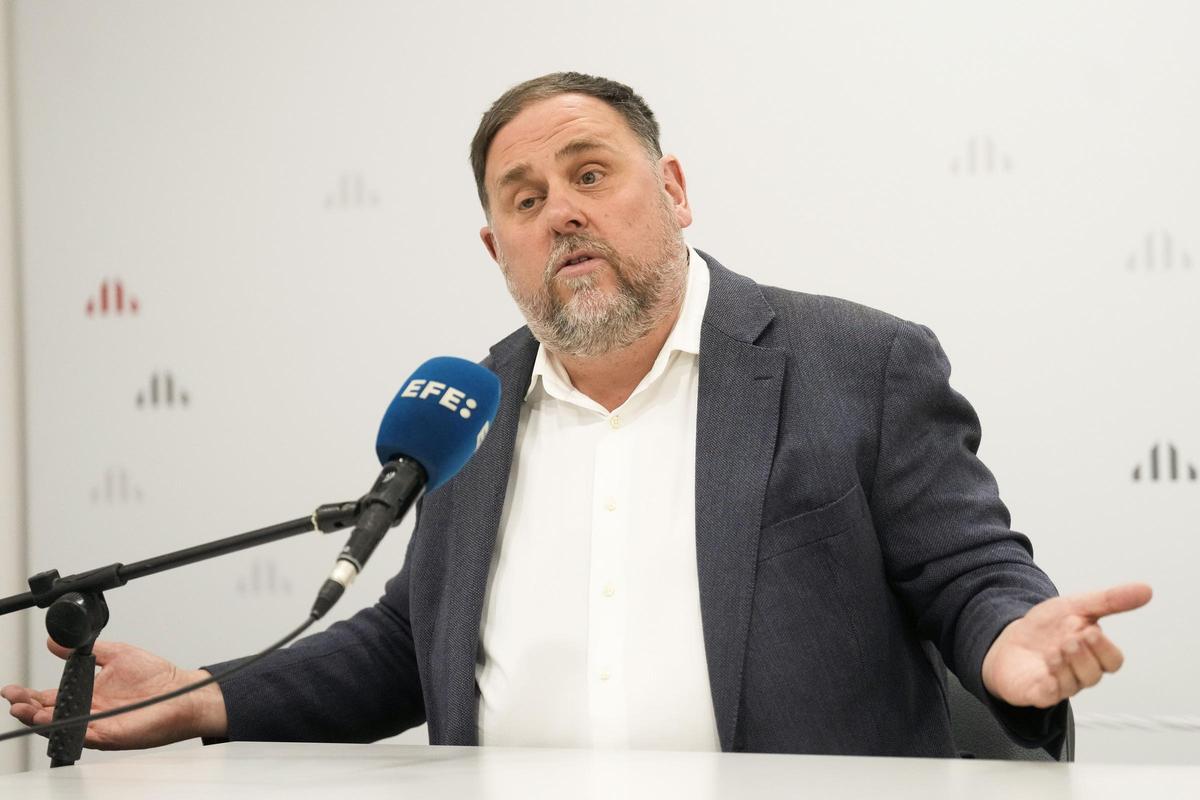 El líder de ERC, Oriol Junqueras, en su entrevista con EFE.