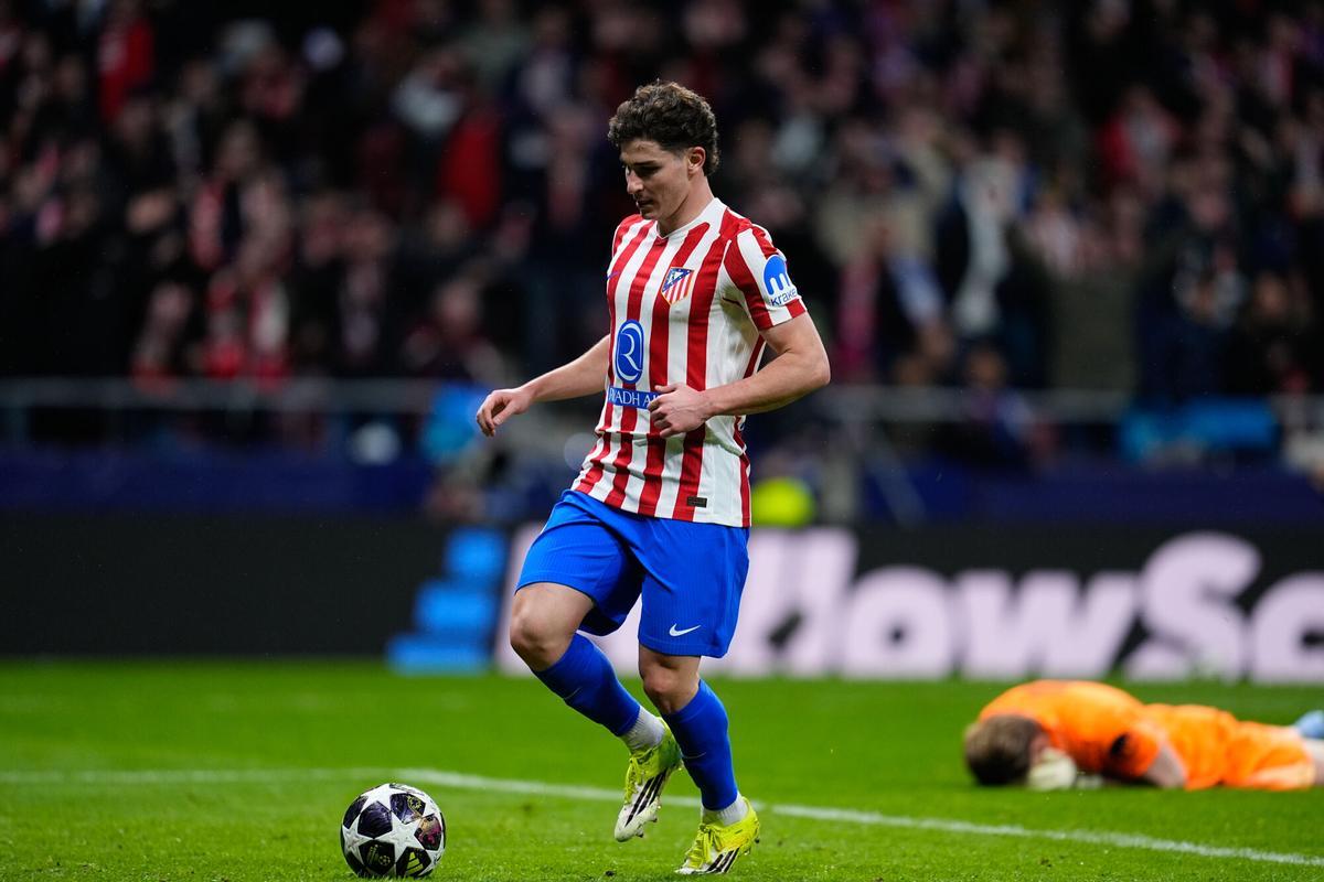 El Atlético de Madrid vence en la ida de los octavos de final de la Champions.