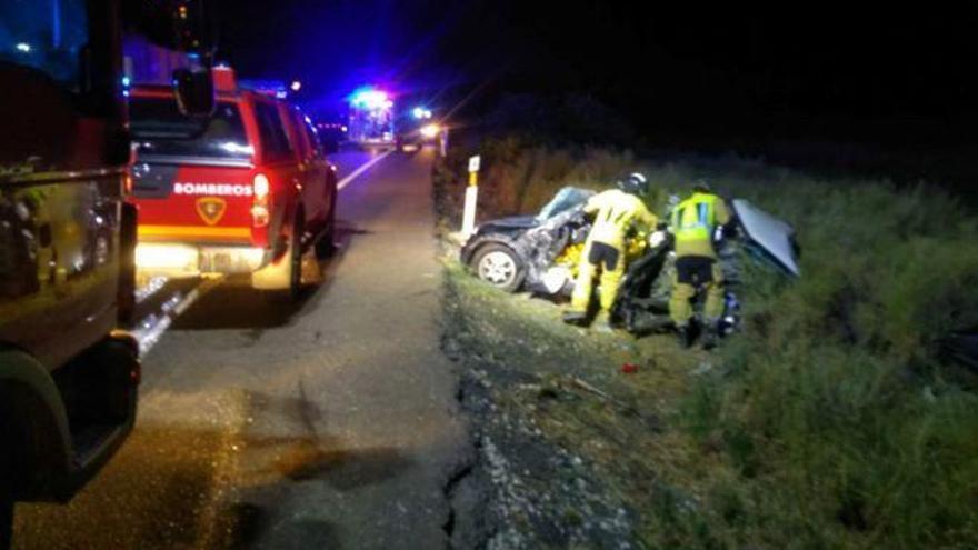 Una mujer muerta y cinco personas heridas en un accidente en Bujaraloz