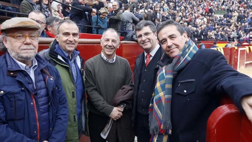 Julio Monreal, durante el festejo de ayer.