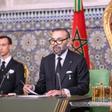 El rey Mohamed VI de Marruecos durante el discurso que ha pronunciado este lunes.