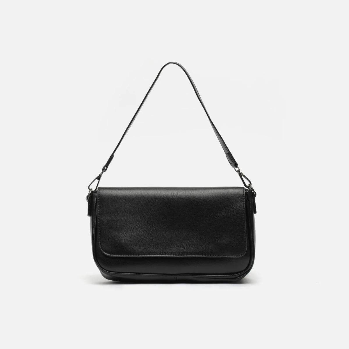 BOLSO BAGUETTE NEGRO LISO