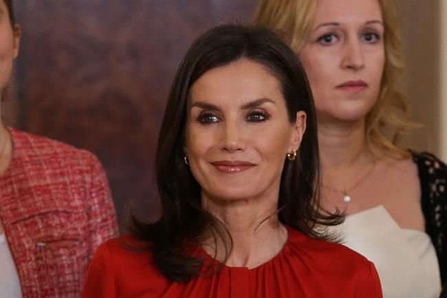 La reina Letizia, en una audiencia en el Palacio de la Zarzuela