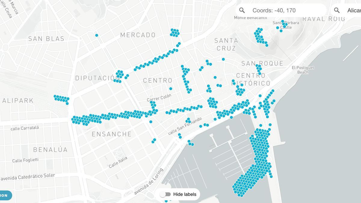 Panorámica de las parcelas de OVR vendidas en el centro de Alicante