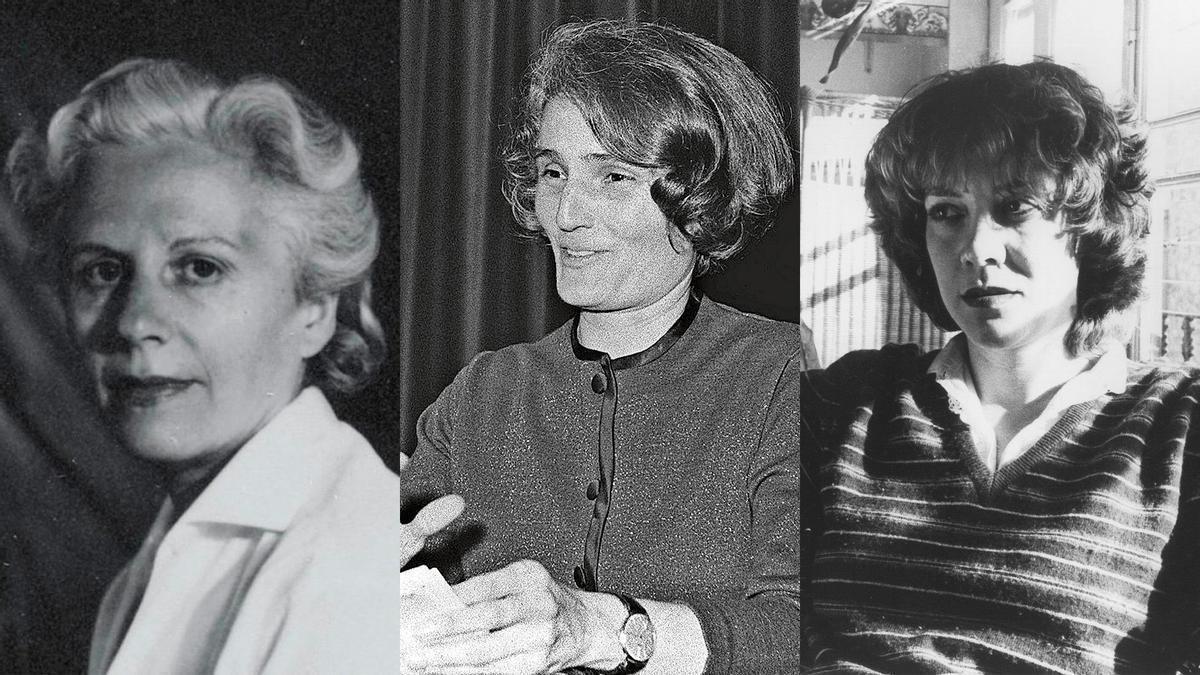 Mercè Rodoreda, Carmen Laforet y Montserrat Roig.