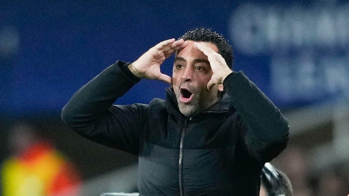 Xavi, en un partido de Champions