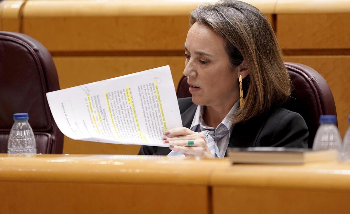 Cuca Gamarra, PP, durante el pleno.