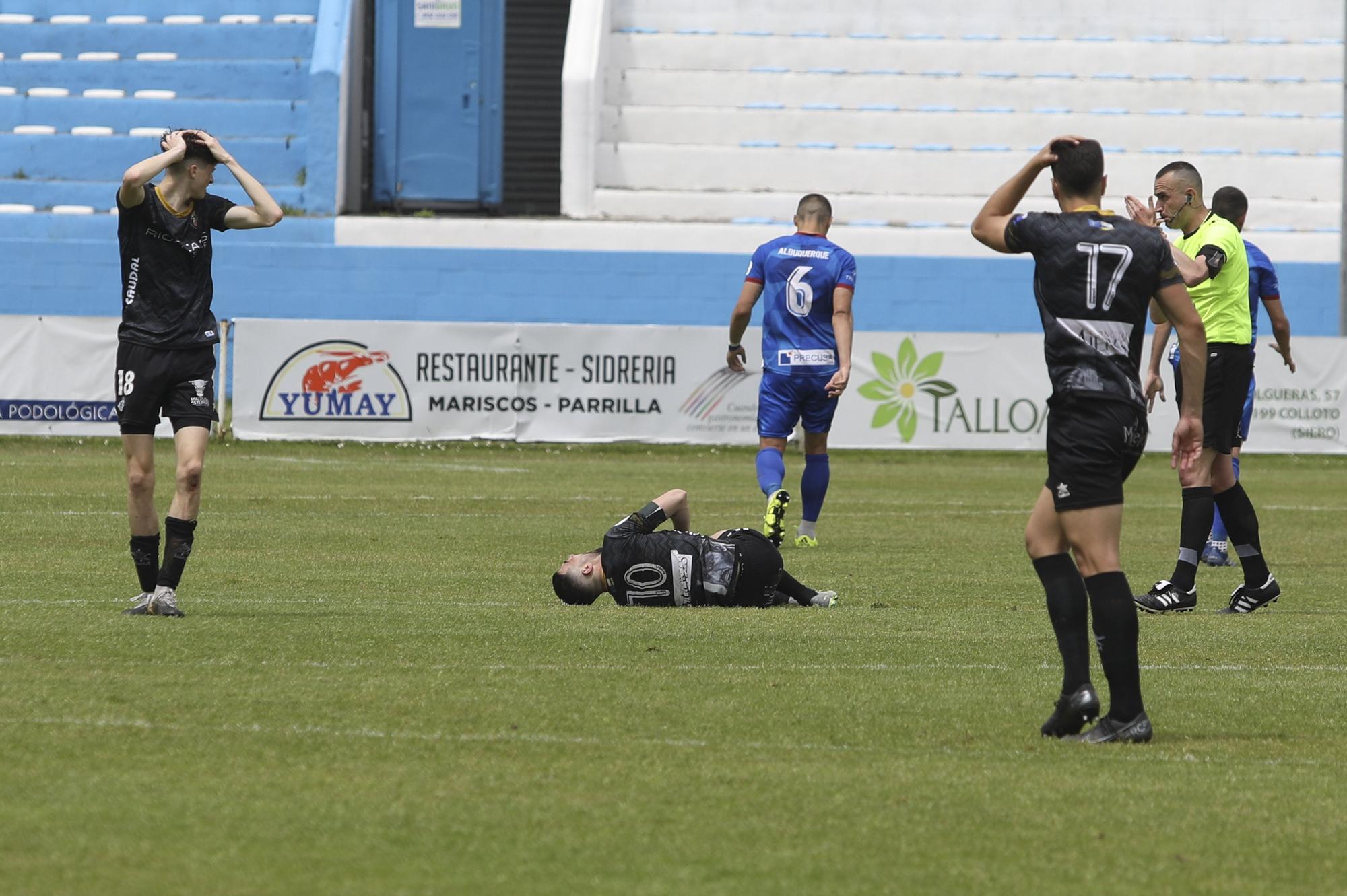 El Suárez Puerta se queda helado con la grave lesión de Cristian, jugador del Caudal