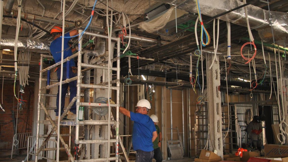 Trabajos de las obras de ampliación de Urgencias del Hospital General de Castellón