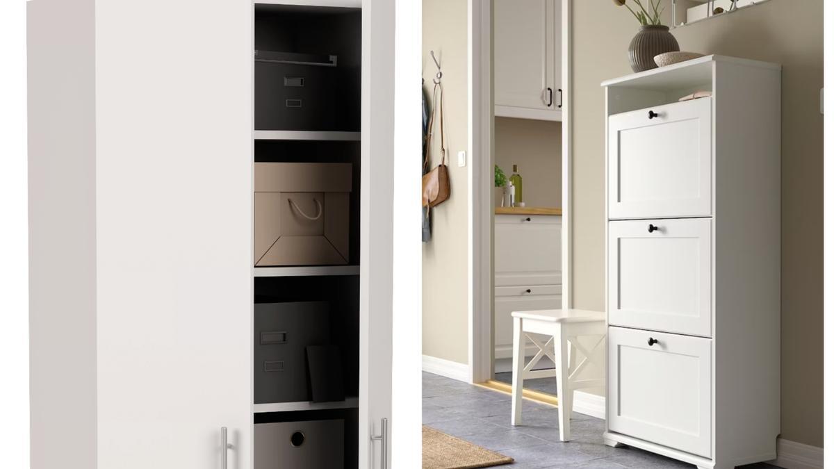 Los zapateros de Leroy Merlin (i) e Ikea, dos soluciones económicas para poner orden a tu hogar.