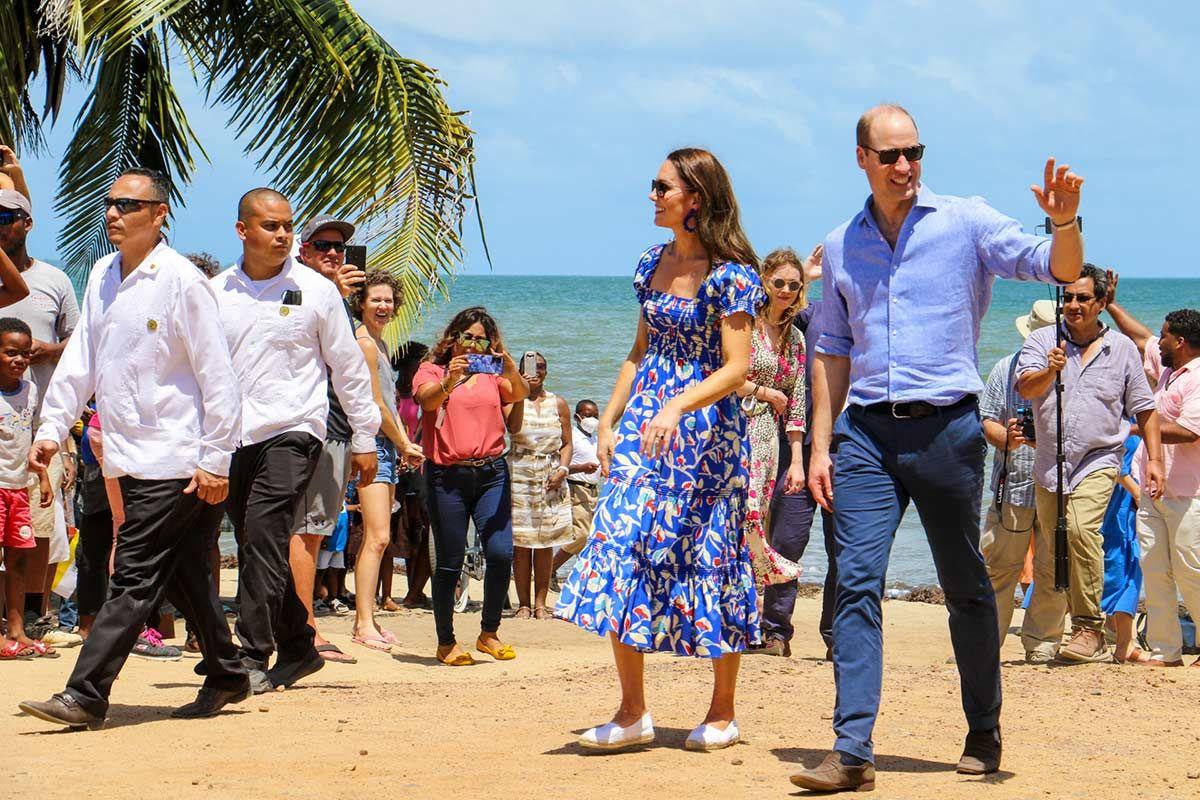 Los duques de Cambridge durante su visita a Hopkins