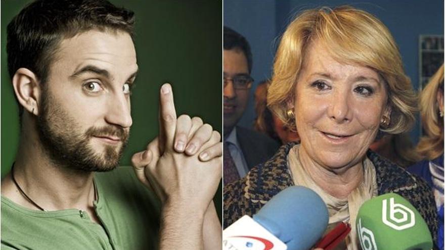 Dani Rovira y Esperanza Aguirre.