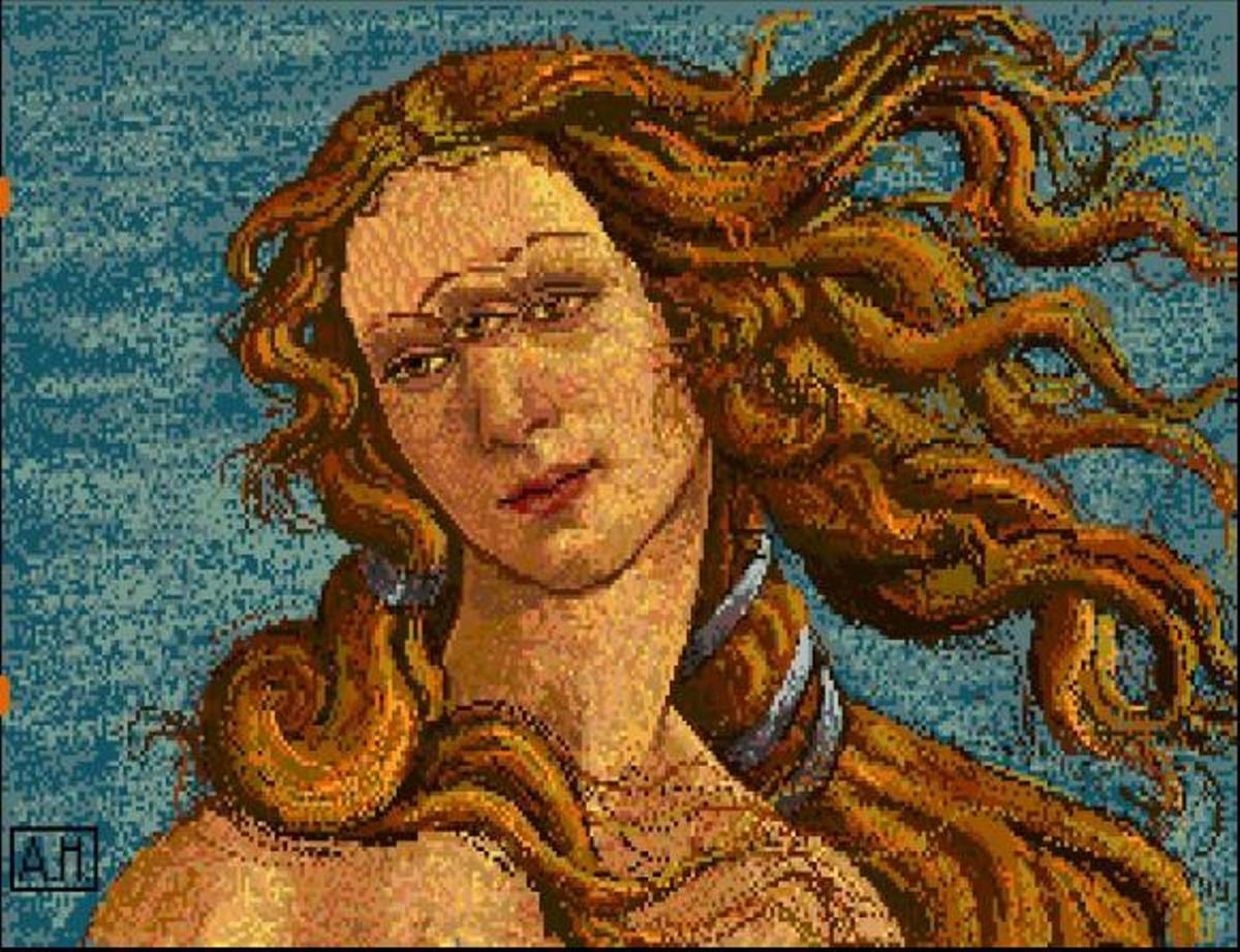 'El nacimiento de Venus' de Botticelli creado por Andy Warhol para Commodore