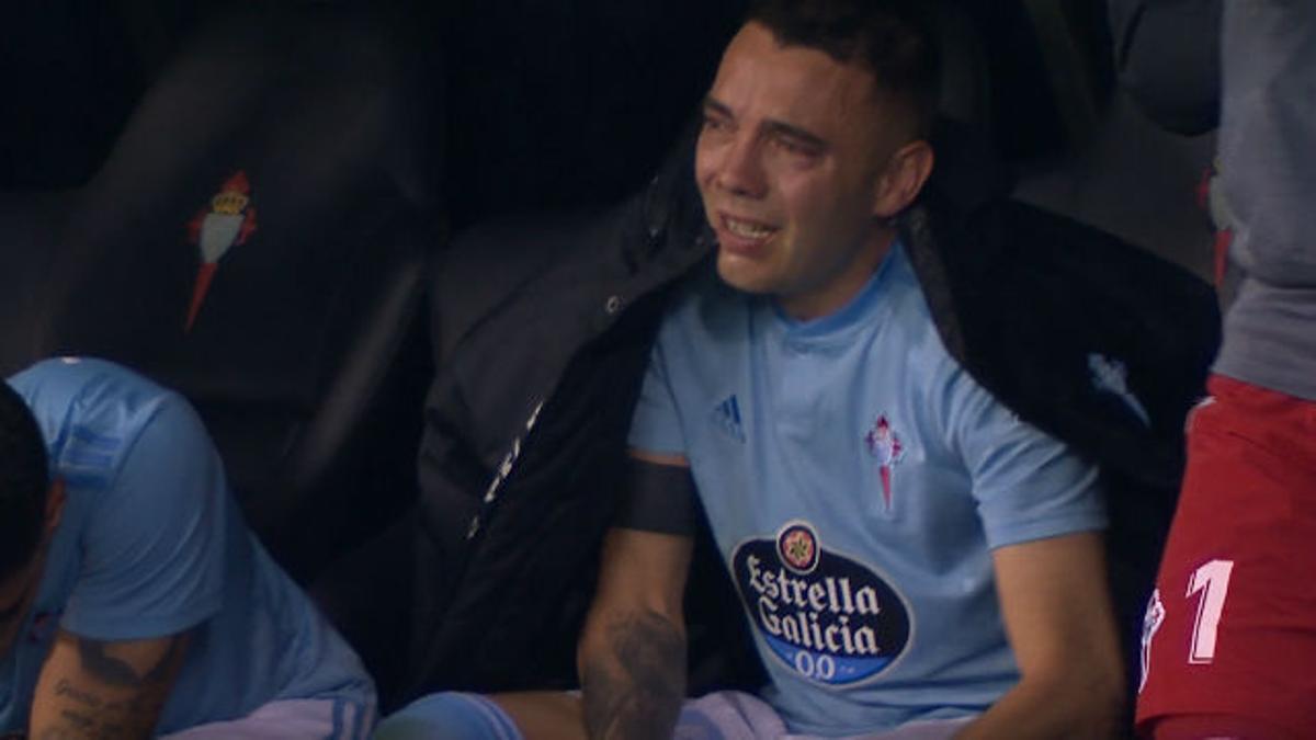 Las lágrimas de Aspas al terminar la remontada