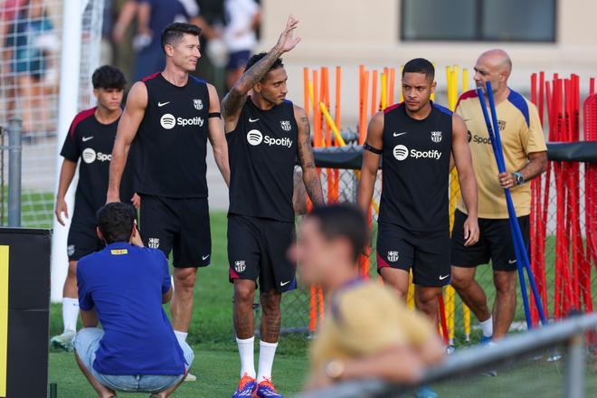 Así ha sido el entrenamiento del Barça en la Base Naval de la Marina de Annapolis para preparar el clásico