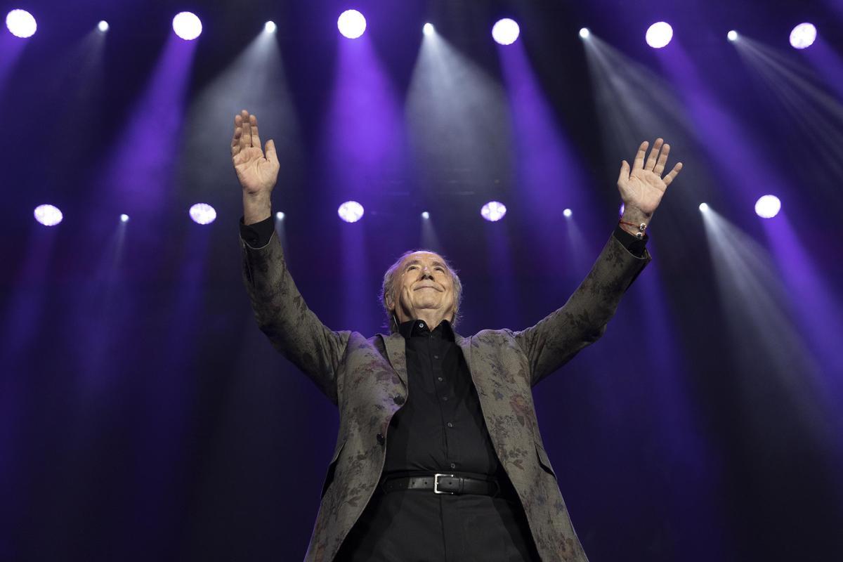 Serrat, un terratrèmol emocional en el seu concert de comiat al Palau Sant Jordi